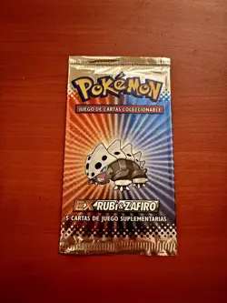 Ruby & Sapphire Vintage Pokemon Booster Packs Set Of 4 Full Art Set Spanish - Image 4