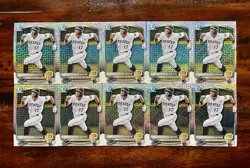 2025 Bowman Mega Box KONNOR GRIFFIN #BCP-86 Mojo Refractor Lot of Ten (10) Cards - Image 1