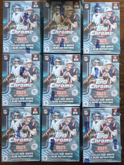 2025 Topps Chrome Football Value / Blaster Box Lot of 9 NFL In Hand fast ship - Image 1