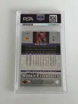 2003-04 Upper Deck Rookie Exclusives Kobe Bryant PSA 8 #59 - Image 2