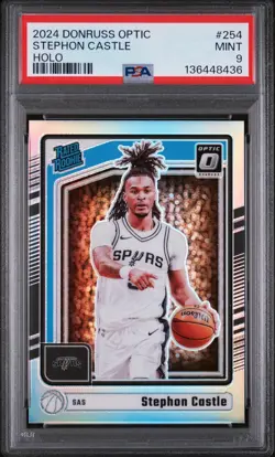 Stephon Castle 2024 Donruss Optic Holo Prizm #254 RC PSA 9 MINT - Image 1