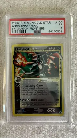 PSA 1 Gold Star Charizard - Ex Dragon Frontiers, 100/101 - 2006 - Image 1
