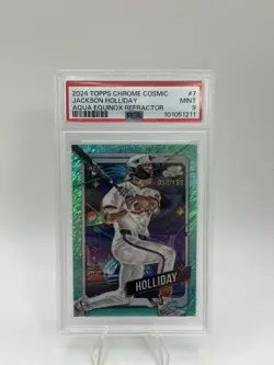 2024 Topps Cosmic Chrome Jackson Holliday #7 Aqua Refractor /199 (RC) PSA 9 - Image 1