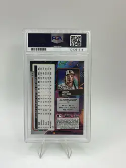 2024 Topps Cosmic Chrome Jackson Holliday #7 Aqua Refractor /199 (RC) PSA 9 - Image 2