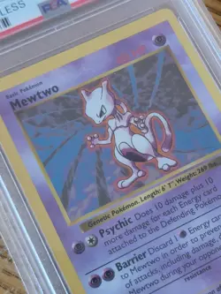 PSA 8 Mewtwo Holo Base Set Shadowless 10/102 1999 Pokemon Card - Image 2