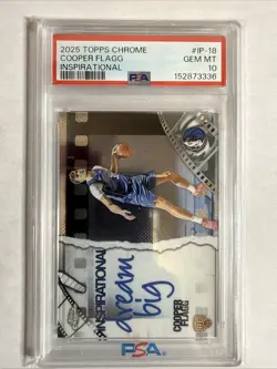 2025 TOPPS CHROME INSPIRATIONAL #IP-18 COOPER FLAGG ROOKIE RC PSA 10 - Image 1