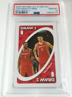 2006 Uno NBA All Stars Tracy McGrady Yao Ming RED-DRAW 2 - PSA 10 (POP 1) - Image 1