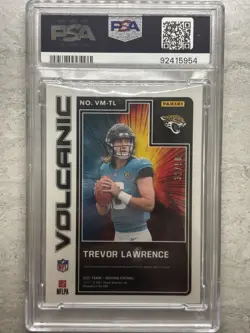 Trevor Lawrence 2021 Obsidian Volcanic GREEN MATCH Materals /50 PSA 10 POP 1! - Image 4