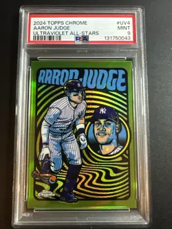2024 Topps Chrome Baseball Aaron Judge Ultraviolet All-Stars #UV-4 PSA 9 Yankees - Image 1
