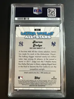 2024 Topps Chrome Baseball Aaron Judge Ultraviolet All-Stars #UV-4 PSA 9 Yankees - Image 2
