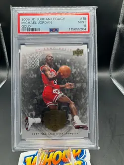 2009 Upper Deck Jordan Legacy Gold #18 Michael Jordan PSA 9 Chicago Bulls - Image 1