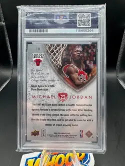 2009 Upper Deck Jordan Legacy Gold #18 Michael Jordan PSA 9 Chicago Bulls - Image 2