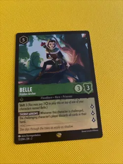 Disney Lorcana Belle Hidden Archer Card 72/204 Rise of the Floodborn Non-Foil - Image 1