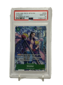 Smoker OP10-030 PSA 10 SR Alt Art Holo One Piece Card Gem Mint 🔥Royal Blood - Image 1