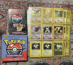 Vtg Pokemon Card Collection Lot Base Set 1st Edition Promo Binder Holos WOTC - Image 1
