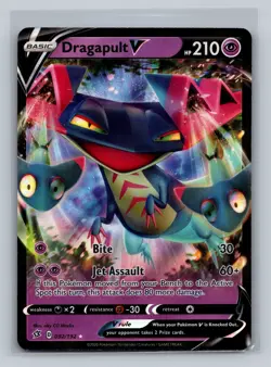 Dragapult V 092/192 SWSH02: Rebel Clash Ultra Rare Pokemon TCG Card NM - Image 1