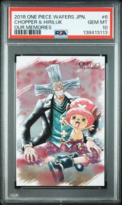 PSA 10 Tony Tony Chopper & Hiluluk Wafers Card Our Memories One Piece Card Japan - Image 1