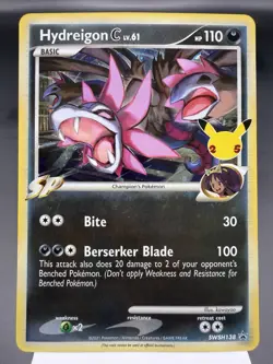 Hydreigon C SWSH138 - Holo Rare - Sword & Shield Promo Pokemon Card LIGHT PLAY - Image 1