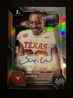 2025 Bowman U Chrome QUINTREVION WISNER 1st Image Variation Auto /25 Texas SSP - Image 1