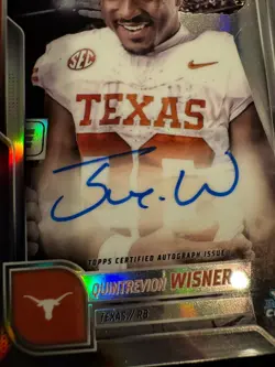 2025 Bowman U Chrome QUINTREVION WISNER 1st Image Variation Auto /25 Texas SSP - Image 2