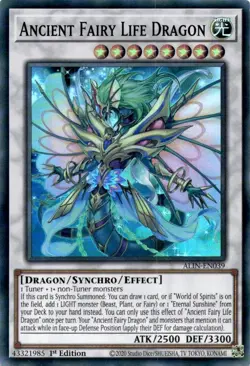 Yugioh Ancient Fairy Life Dragon ALIN-EN039 Super Rare 1st Edition NM - Image 1