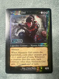 Massacre Girl - Foil - Retro Frame - Ravnica Remastered Serialized 167/500 - Image 1