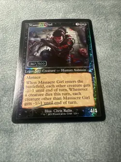 Massacre Girl - Foil - Retro Frame - Ravnica Remastered Serialized 167/500 - Image 2