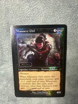 Massacre Girl - Foil - Retro Frame - Ravnica Remastered Serialized 167/500 - Image 5