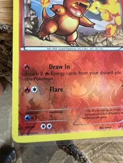 Pokemon TCG Charmander 17/113 Common Reverse Holo Legendary Treasures Card - Image 4