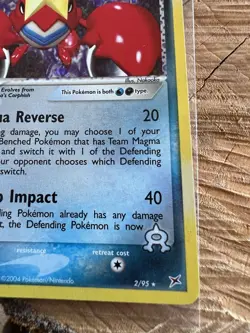 2004 POKEMON EX TEAM MAGMA VS TEAM AQUA #2 TEAM AQUA'S CRAWDAUNT HOLO CARD - Image 5