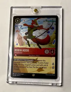 Lorcana Shimmering Skies Robin Hood Legendary COLD FOIL 118/204📈 - Image 1