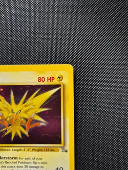 Pokemon TCG Zapdos Fossil Holo Card 15/62 Unlimited Rare, LP - Image 3