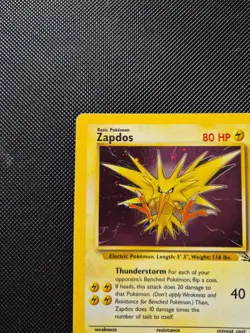 Pokemon TCG Zapdos Fossil Holo Card 15/62 Unlimited Rare, LP - Image 5