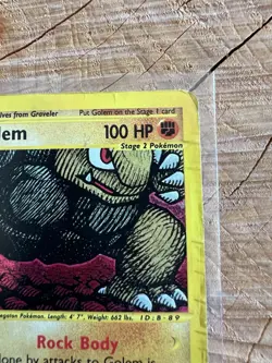 Pokemon TCG Card English e-Series expedition Golem 14/165 Holo Rare Damaged - Image 3