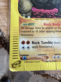 Pokemon TCG Card English e-Series expedition Golem 14/165 Holo Rare Damaged - Image 4