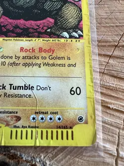 Pokemon TCG Card English e-Series expedition Golem 14/165 Holo Rare Damaged - Image 5