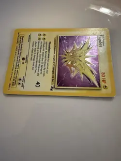 Pokemon TCG Zapdos Fossil Holo Card 15/62 Unlimited Rare Excellent Condition - Image 3