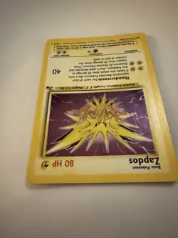 Pokemon TCG Zapdos Fossil Holo Card 15/62 Unlimited Rare Excellent Condition - Image 4