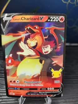 Pokemon TCG 2021 Celebrations Lance’s Charizard V & Dark Sylveon V Promo Mint🔥 - Image 2