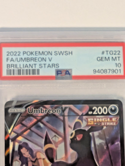 Pokemon Umbreon V TG22/TG30 Brilliant Stars Trainer Gallery – PSA 10 GEM MINT - Image 3