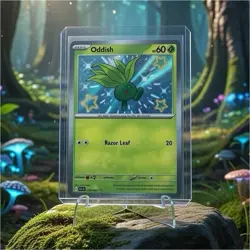 Oddish 092/091 Holo Pokemon Card PAF 2024 Nintendo TCG English - Image 1