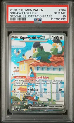 2023 POKEMON PAL EN-PALDEA EVOLVED #264 SQUAWKABILLY EX PSA 10 - Image 1