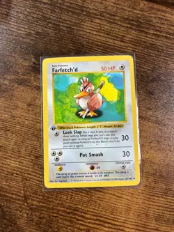 Pokemon 1st Edition Shadowless Farfetch'd 1999 WOTC 27/102 - Image 1