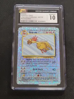 Pokemon Graded 10 Fearow 42/110 Legendary Collection Reverse Holo CGC - Image 1