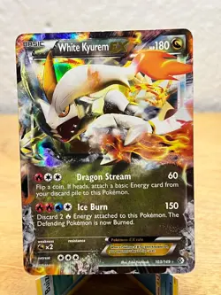 Boundaries Crossed White Kyurem EX 103/149 Holo EX Rare Pokemon DMG - Image 1