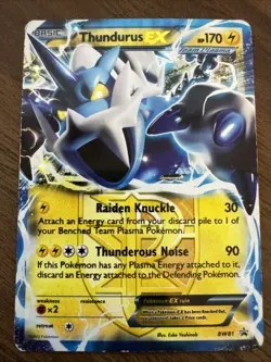 Pokemon Thundurus EX Team Plasma BW81 Black & White Promo Holo 2013 - Image 1