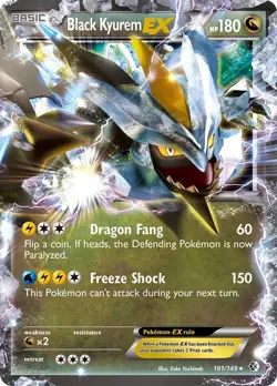 Pokemon TCG - Black Kyurem EX 101/149 - Holo Boundaries Crossed [Moderate Play] - Image 1