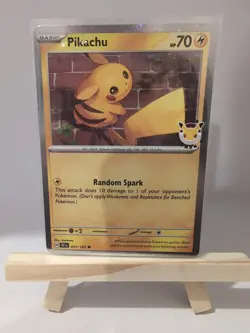 Pikachu 051 /162 - Stamped 2026 Pokemon Day 30th Anniversary Promo Cosmos Holo - Image 1