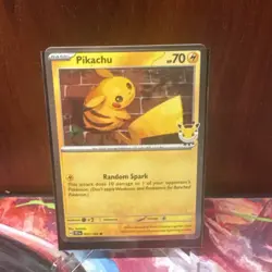 Pikachu 051 /162 - Stamped 2026 Pokemon Day 30th Anniversary Promo Cosmos Holo - Image 2