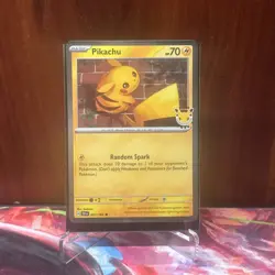 Pikachu 051 /162 - Stamped 2026 Pokemon Day 30th Anniversary Promo Cosmos Holo - Image 3